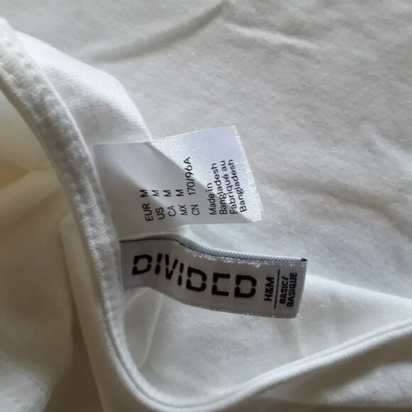 Women's H & M Divided White Long Sleeve Crop Top w/Open Back Size Medium - Picture 5 of 5